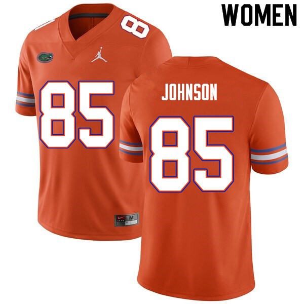 Women #85 Kevin Johnson Florida Gators College Football Jerseys Orange